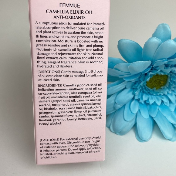 FEMMUE Camellia Elixir Oil Anti-Oxidants NEW 1.0 fl.oz. - Picture 4 of 14